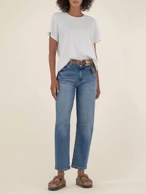 Ashley High Rise Mid Wash Slouchy Barrel Jeans